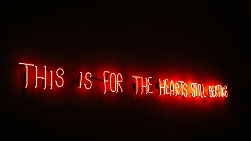 Neon light wall decor for interior