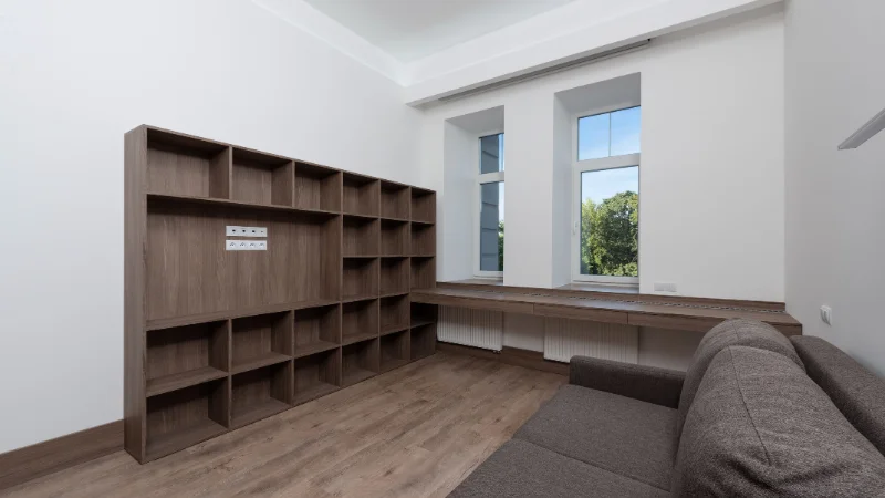Modern open shelving unit for home