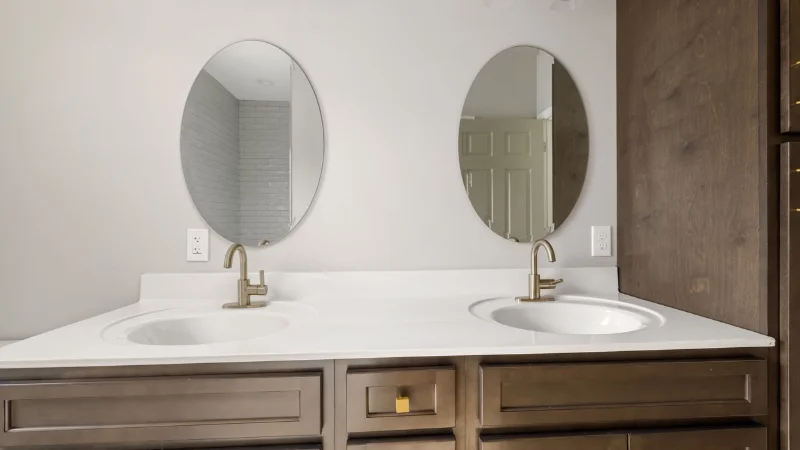 Modern oval mirror for wall decor