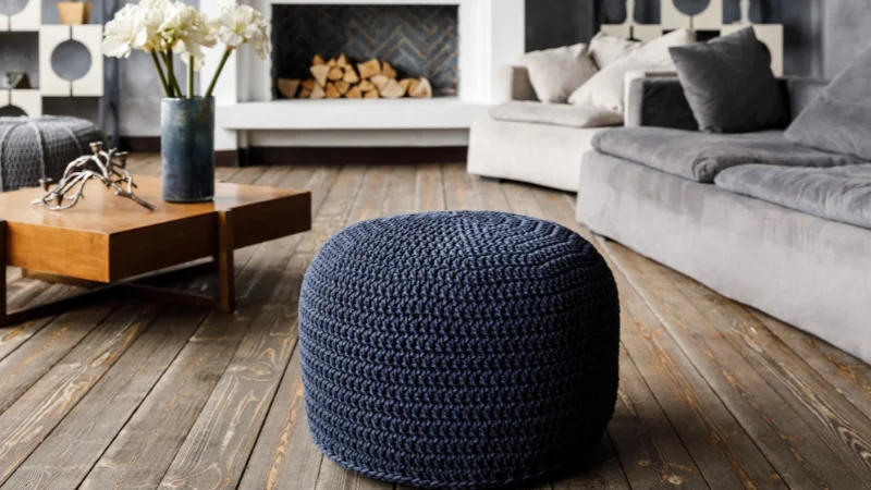 Stylish pouf seating for living room