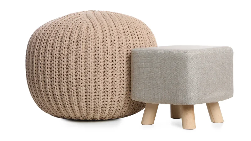 Modern decorative pouf for home