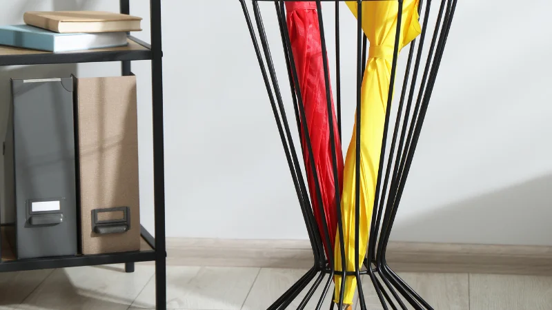 Stylish umbrella stand for entryway