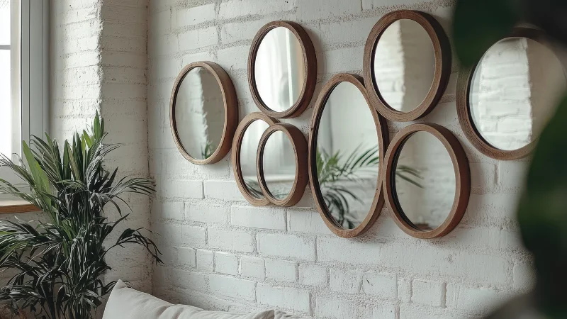 Modern wall mirror set for home
