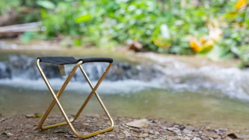 Modern X-frame stool for home