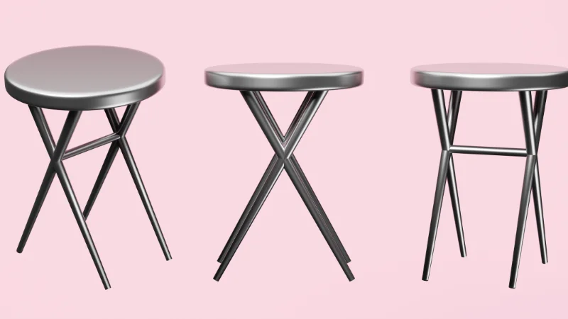 Stylish X-frame stool for home