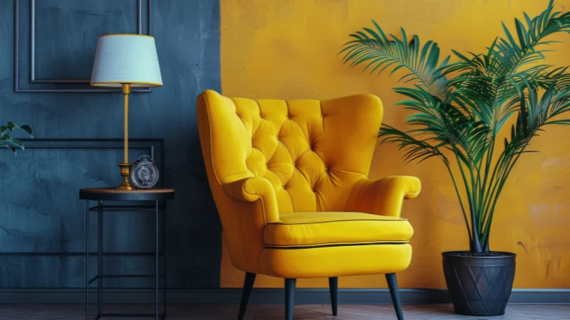Designer Yellow Accent Chair for modern decor