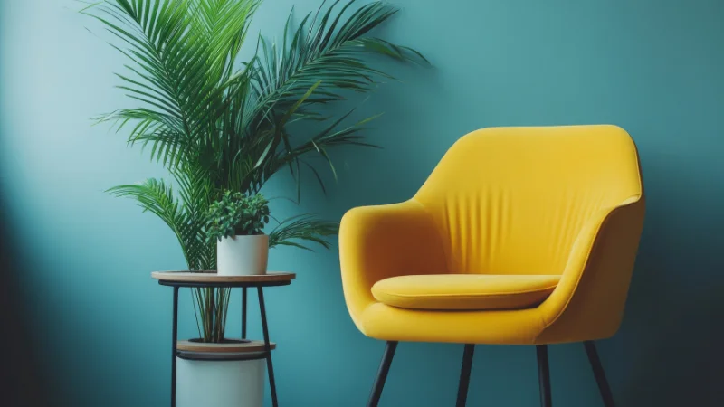 Stylish Yellow Armchair for home interior