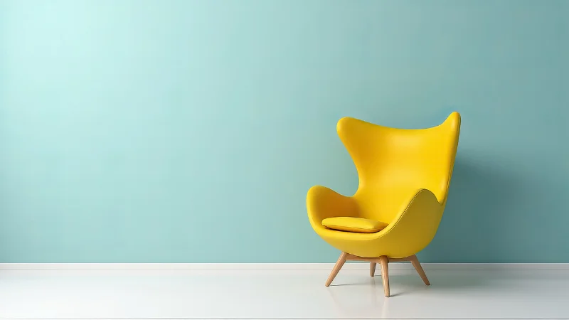 Decorative Yellow Accent Chair for room styling