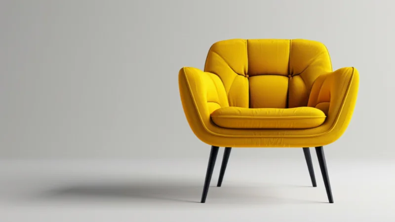 Yellow Lounge Accent Chair for cozy seating