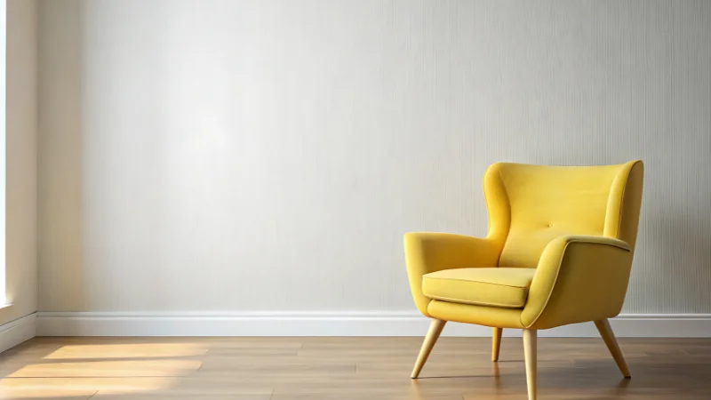 Decorative Yellow Accent Chair for interior