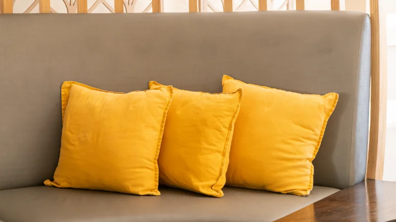 Cozy Yellow Cushions for comfortable seating