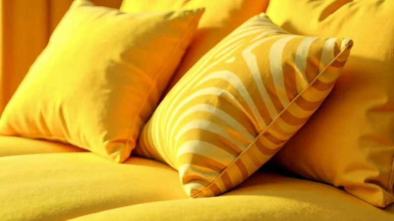 Yellow Sofa Cushions for stylish interior
