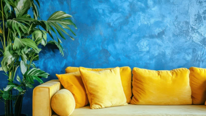 Bright Yellow Cushions for living room