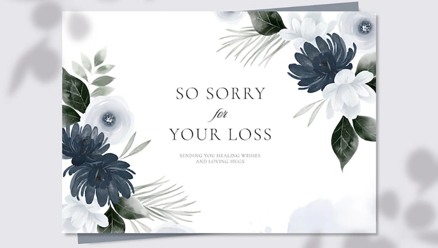 Commonly used condolence flower card message