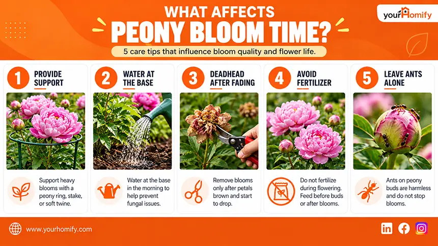 Factors affecting peony blooms