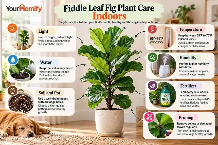 Fiddle Leaf Fig Plant Care Indoors