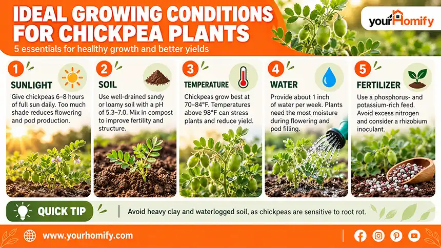 Growing Conditions Required for Chickpea Plants