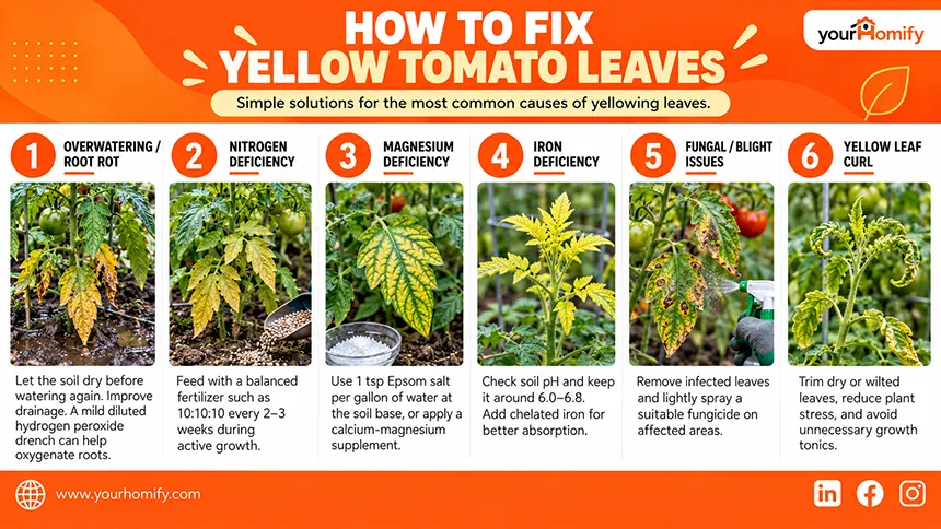 How to Fix Yellow Tomato Leaves