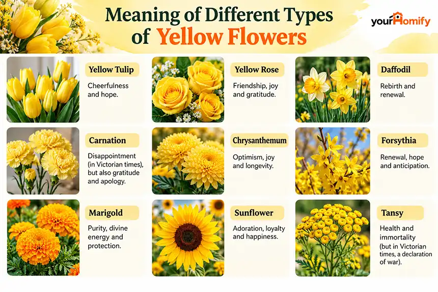 Meaning of Different Types of Yellow Flowers