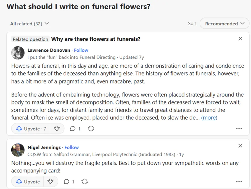 Quora comment