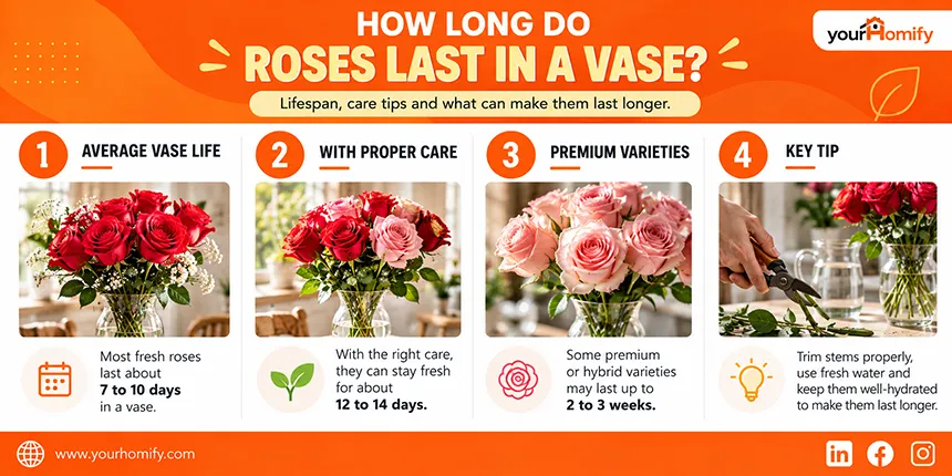 Rose flowers in a vase