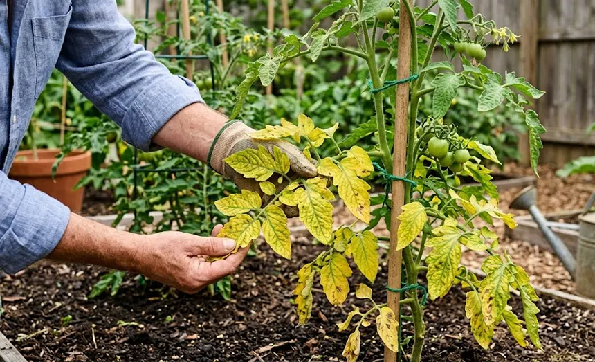 Tomato leaves turning yellow