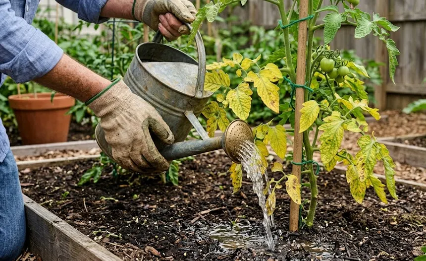 Watering Tomato Plants