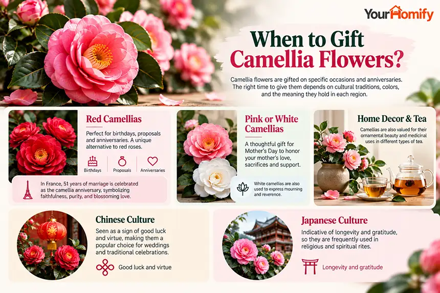 When to Gift Camellia Flowers