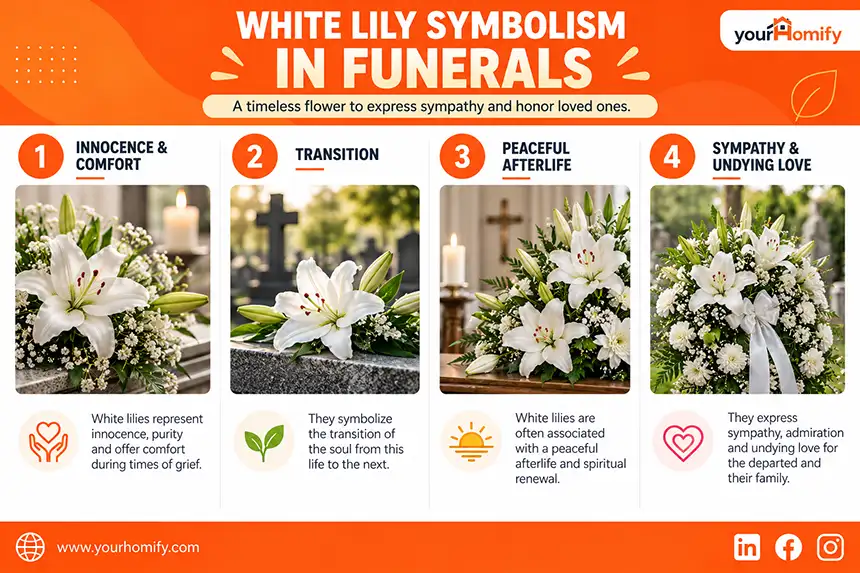 White Lily Symbolism in Funerals