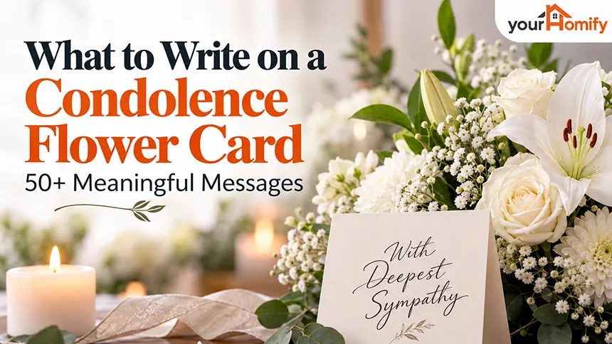 condolence flower card message