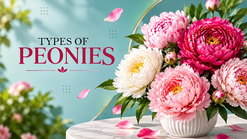 Types of Peonies: 3 Main Types, Flower Forms & 25 Popular Varieties